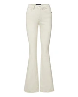 Veronica Beard Beverly Skinny Flare Pant Ecru