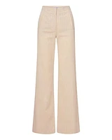 Veronica Beard Jude Gold Pinstripe Pant