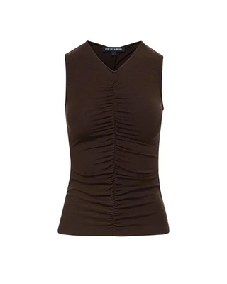 Veronica Beard Neeta Ruched Tank Top