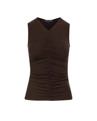 Veronica Beard Neeta Ruched Tank Top