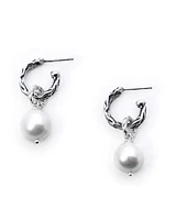 Bloodline Design Eternal Vine Hoop Pearl Earrings