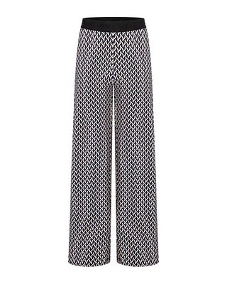 Cambio Allison Graphic Horsebit Print Pant