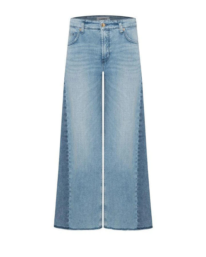 Cambio Palazzo Patch Wide Leg Jeans