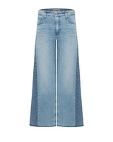 Cambio Palazzo Patch Wide Leg Jeans