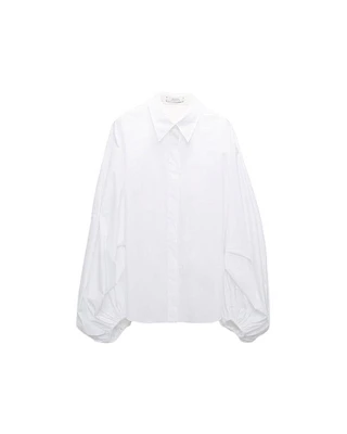 Dorothee Schumacher Poplin Power Voluminous Sleeves Blouse