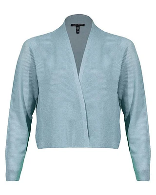 Eileen Fisher Organic Linen Cotton Airy Tuck Cropped Cardigan