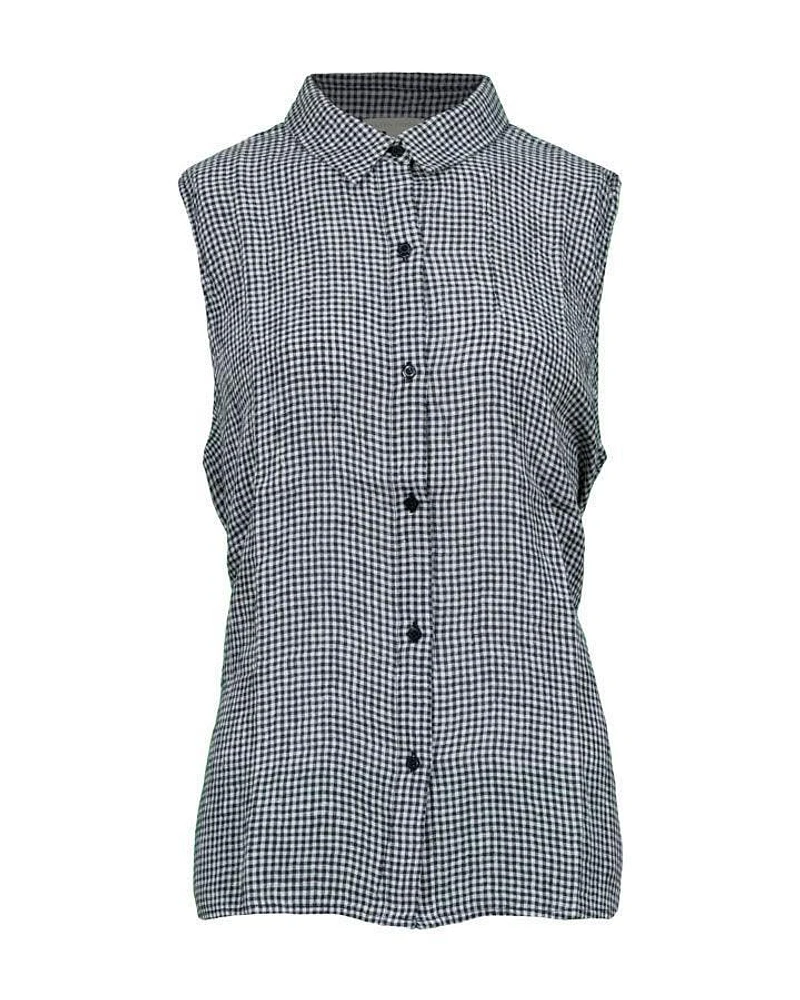 Eileen Fisher Puckered Linen Sleeveless Shirt