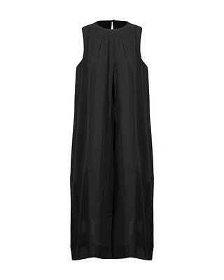 Eileen Fisher Round Neck Pleated Dress