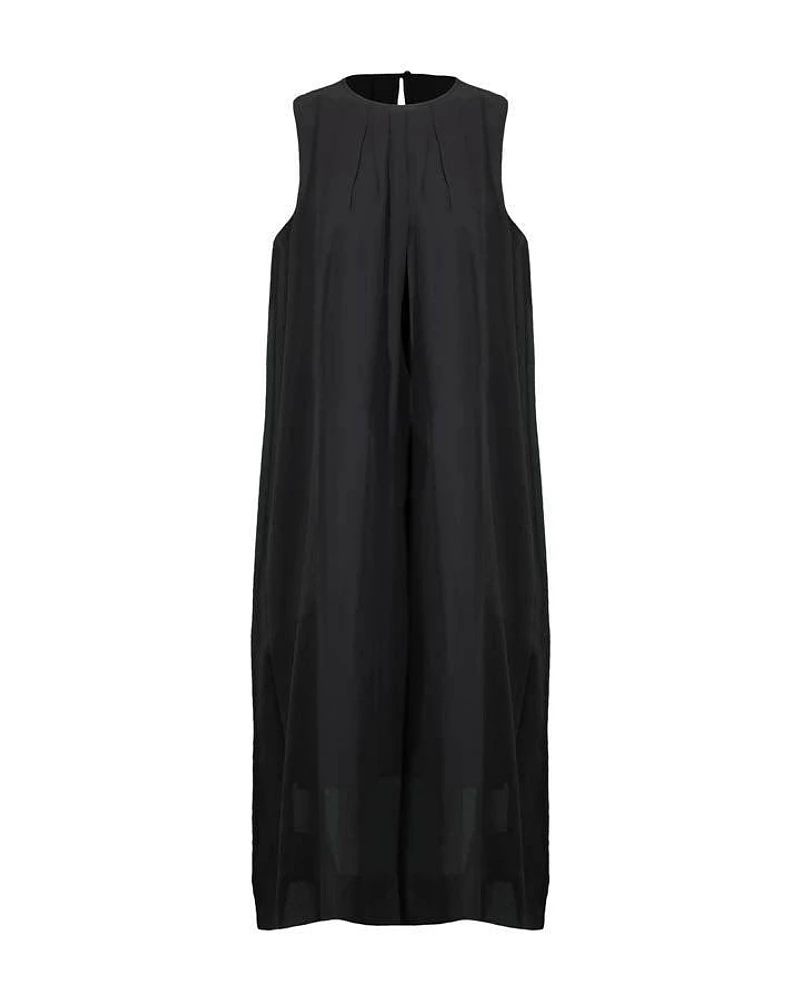 Eileen Fisher Round Neck Pleated Dress