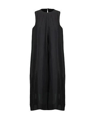 Eileen Fisher Round Neck Pleated Dress