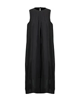 Eileen Fisher Round Neck Pleated Dress