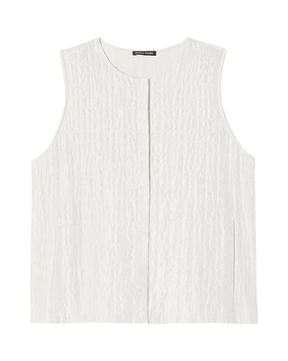Eileen Fisher Silk Habutai Quilted Vest