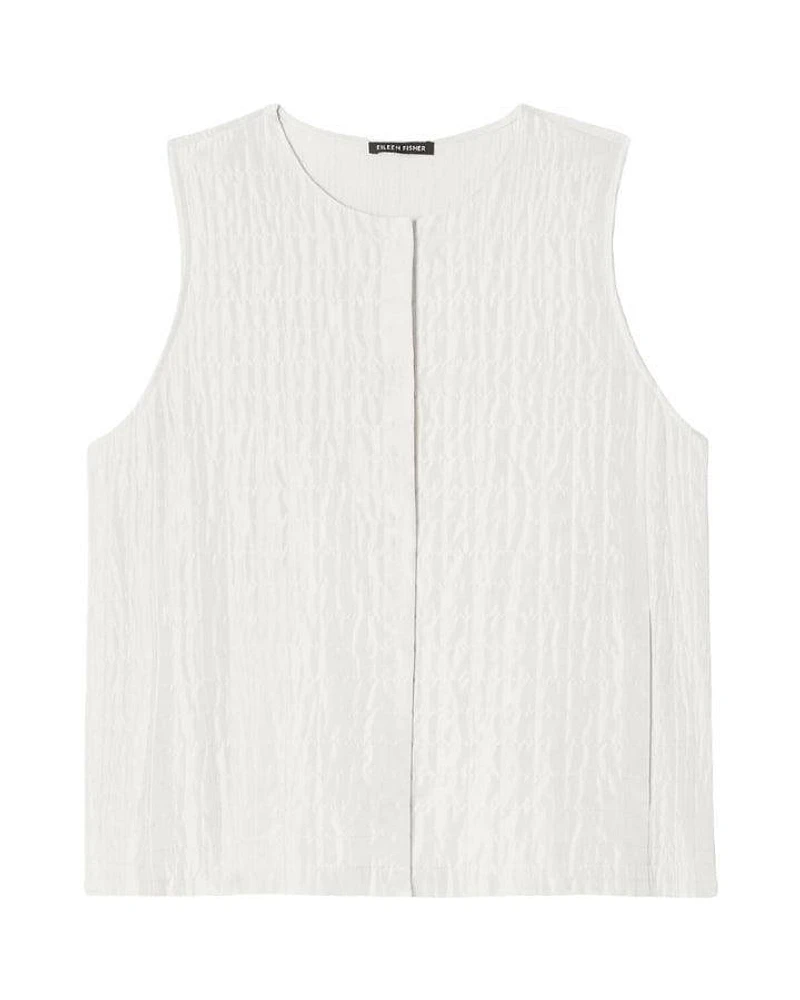 Eileen Fisher Silk Habutai Quilted Vest