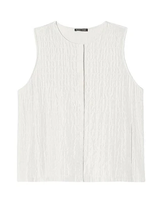 Eileen Fisher Silk Habutai Quilted Vest