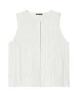 Eileen Fisher Silk Habutai Quilted Vest