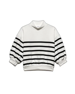 Frame Balloon Sleeve Mock Neck Sweatshirt