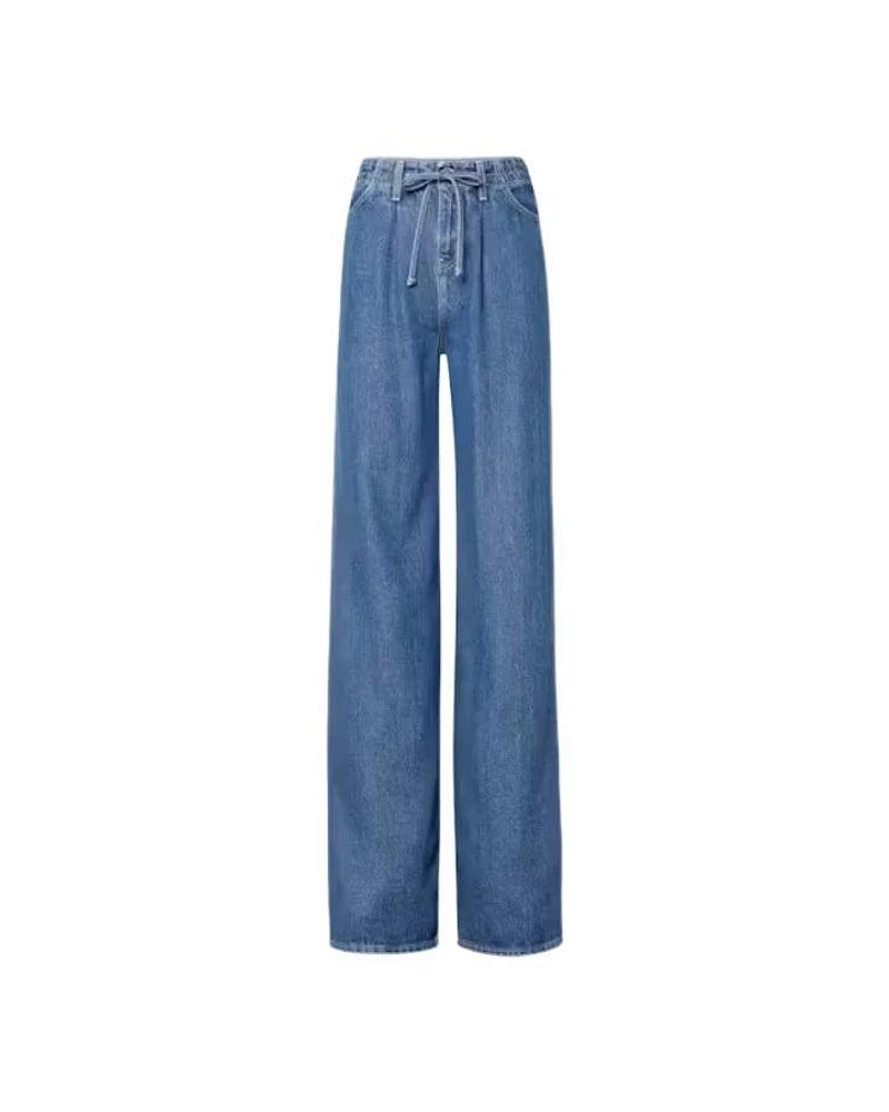 Frame Drawstring Wide Leg Jeans