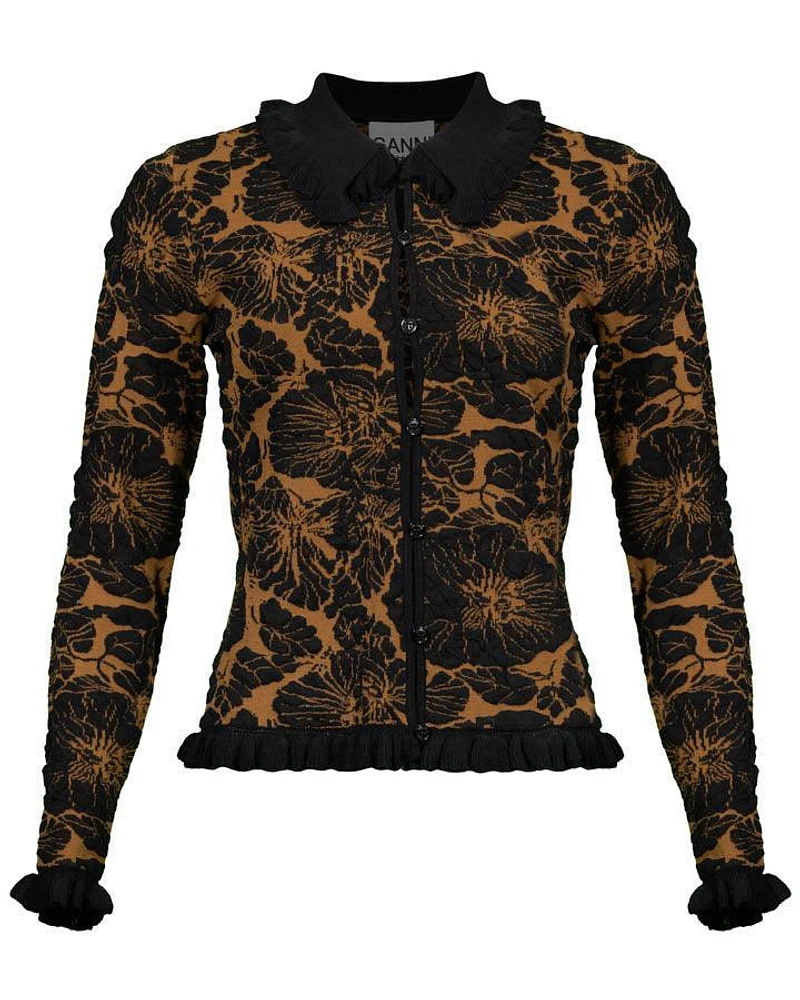 Ganni 3D Jacquard Cardigan