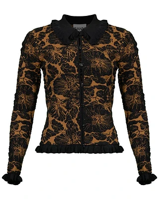 Ganni 3D Jacquard Cardigan