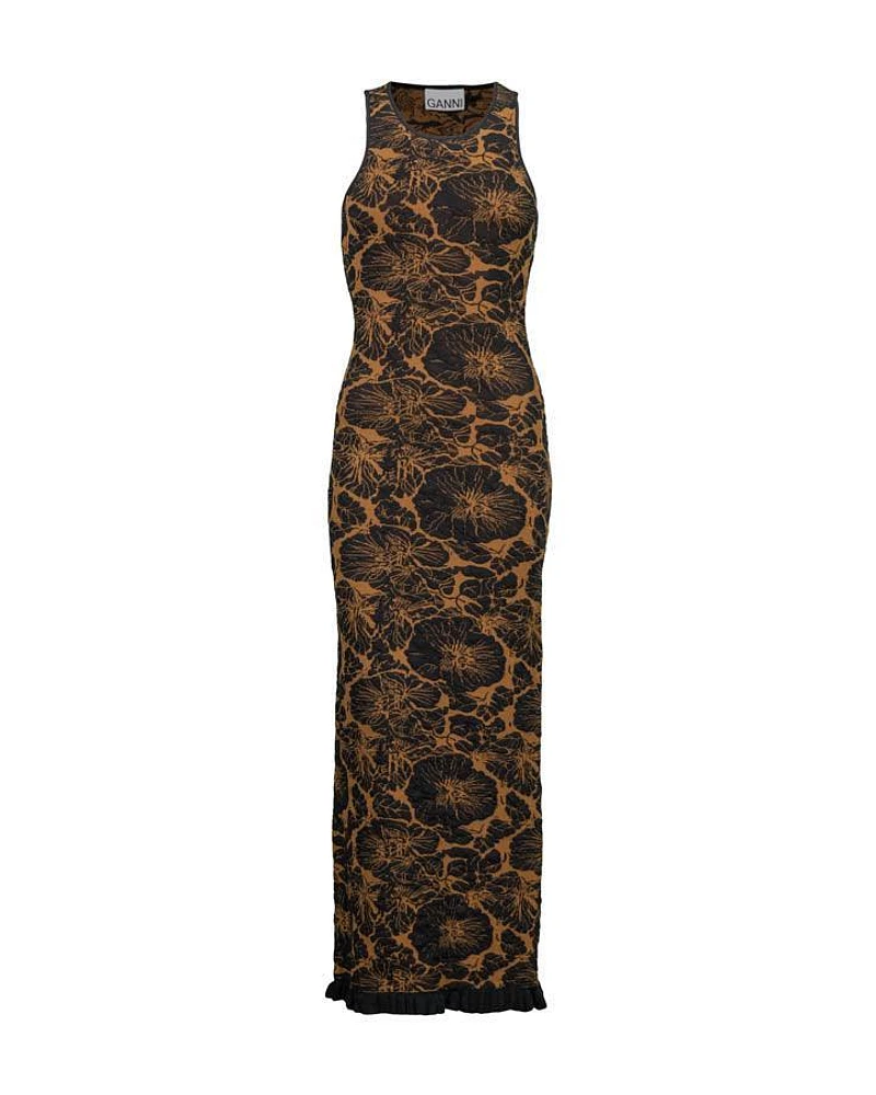 Ganni 3D Jacquard Long Dress