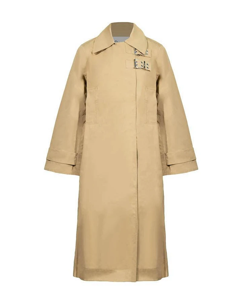 Ganni Twill Buckle Coat