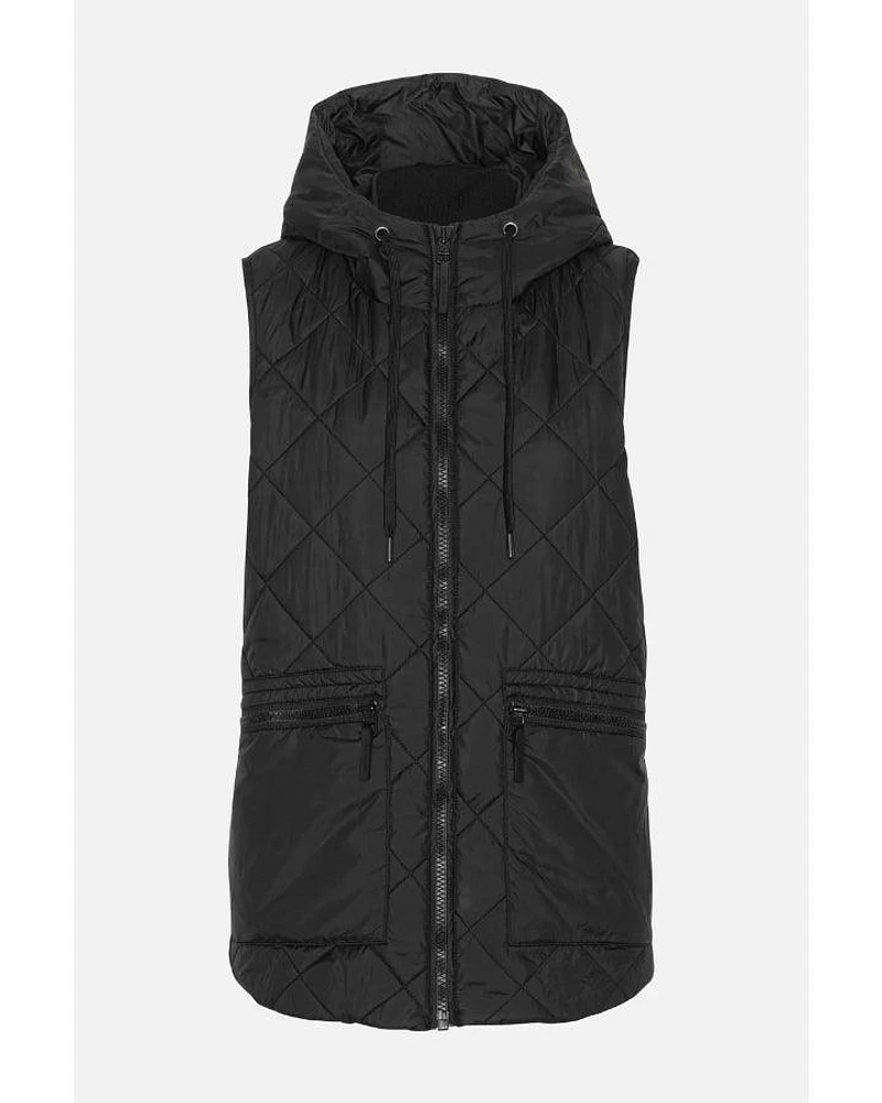 Aerial04 Quilted Hooded Hip Length Vest