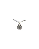 Karyn Chopik Agate Bead Roman Coin Necklace