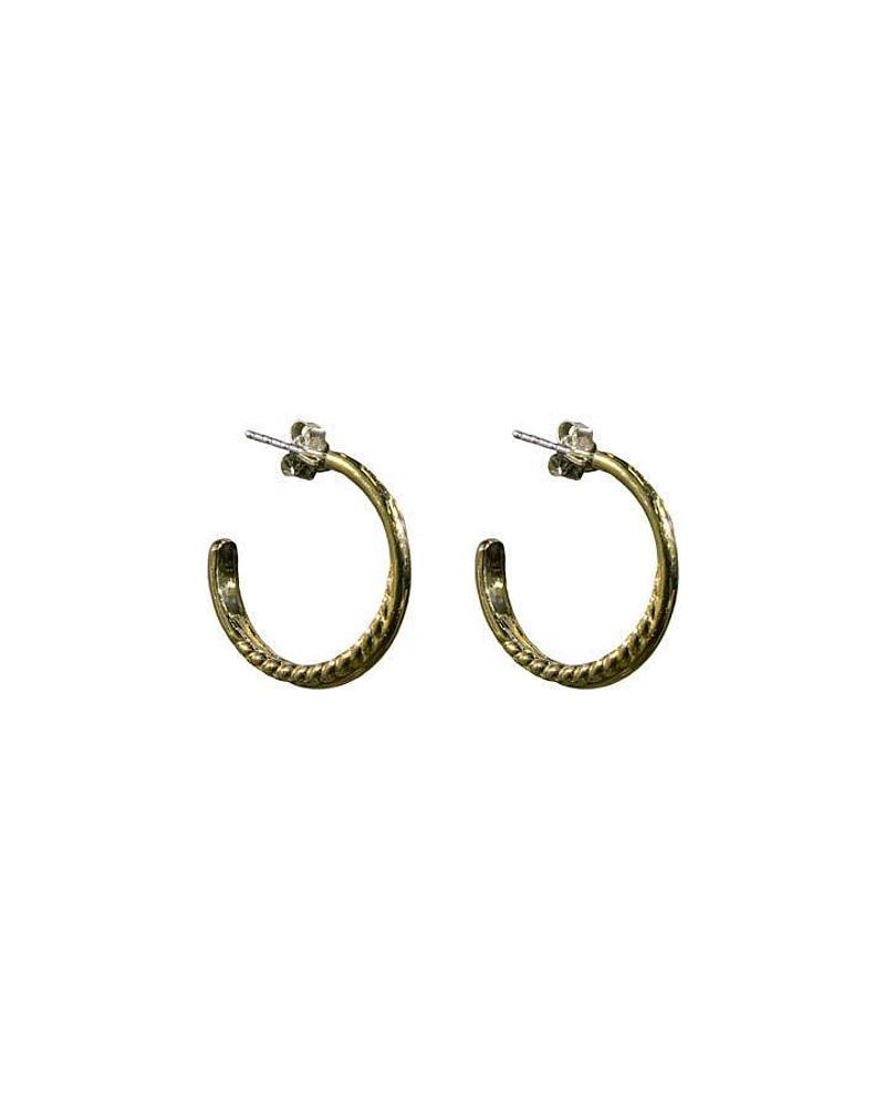 Karyn Chopik Bronze Grecian Twist Hoop Earrings