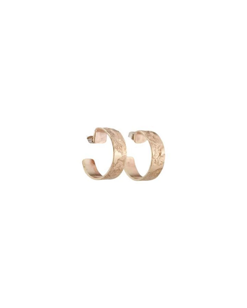 Karyn Chopik Gold Textured Grecian Hoop Earrings