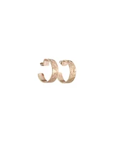 Karyn Chopik Gold Textured Grecian Hoop Earrings