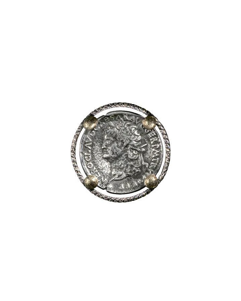 Karyn Chopik Silver Loop and Coin Pin