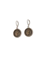 Karyn Chopik Venus Currency Earrings Bronze