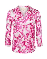 L'Agence Dani 3/4 Sleeve Mediterranean Blouse