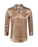 L'Agence Dani 3/4 Sleeve Silk Blouse