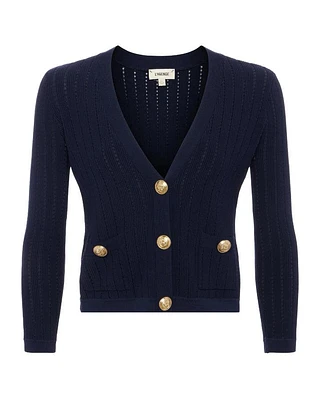 L'Agence Irvin Pointelle Knit Cardigan