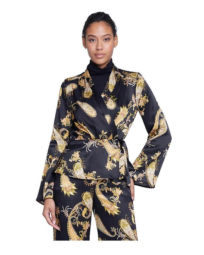 L'Agence Olive Wrap Blouse