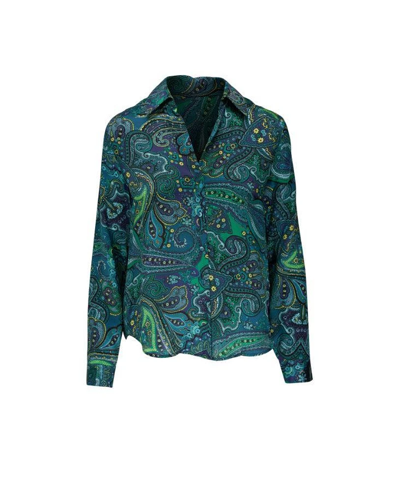 L'Agence Tyler Lagoon Paisley Blouse
