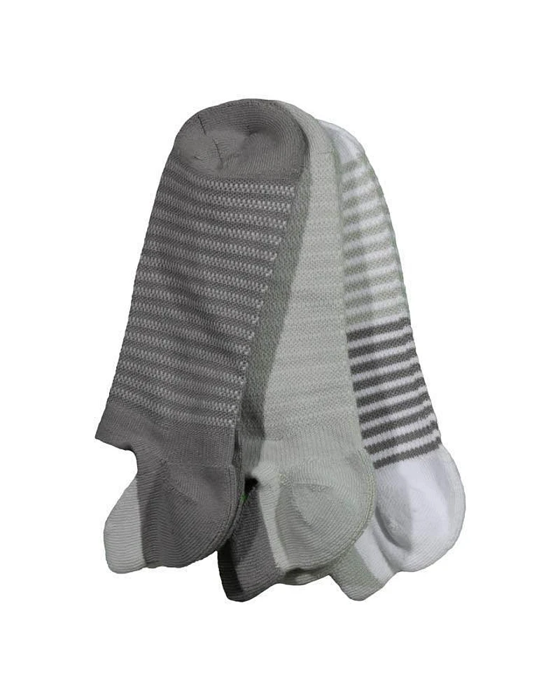 Lemon Stripe Low Cut Heel Tab 3 PK Socks