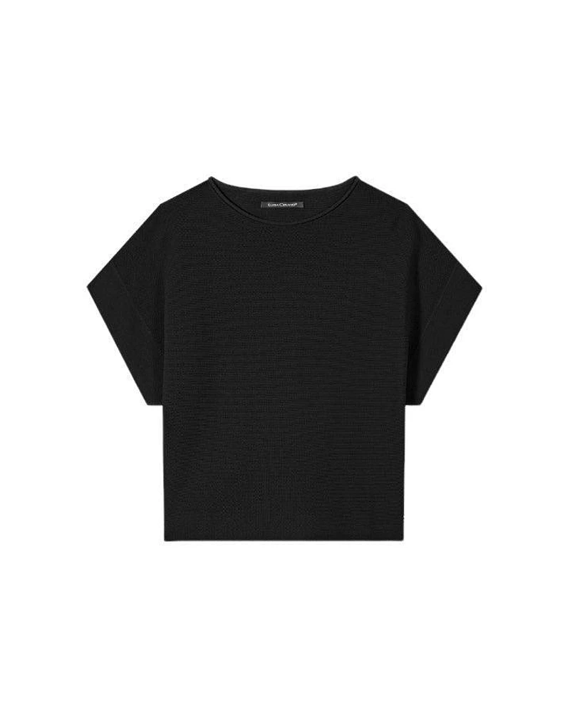 Luisa Cerano Cotton Knit Batwing Sleeve Pullover