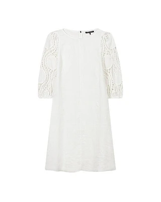 Luisa Cerano Crochet Sleeve Dress