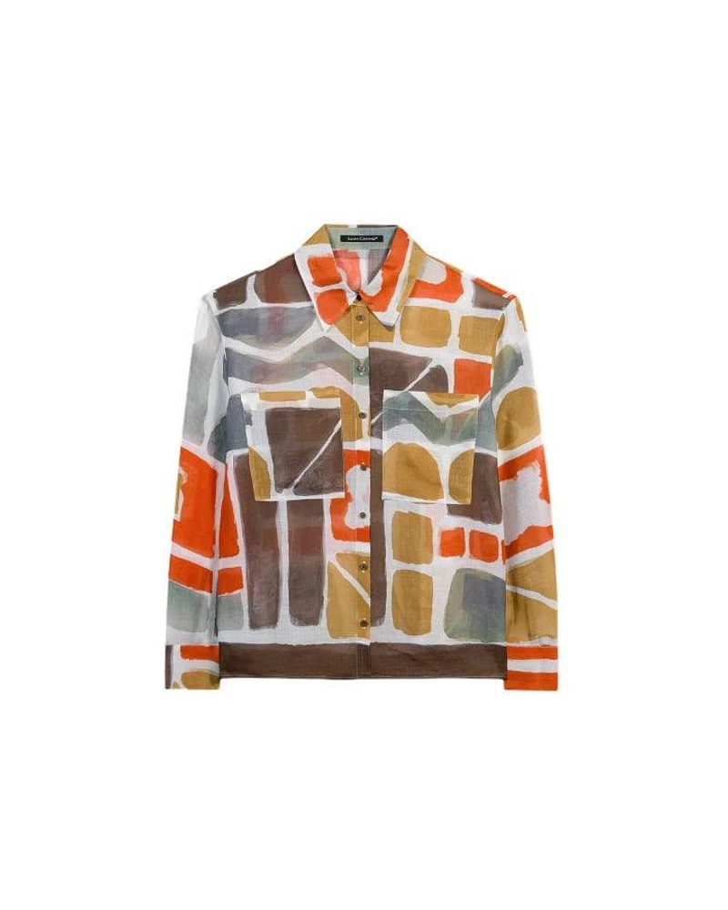 Luisa Cerano Ethnic Print Blouse