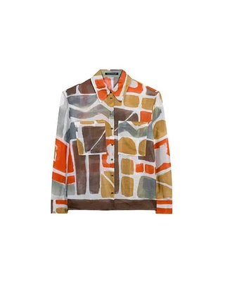 Luisa Cerano Ethnic Print Blouse
