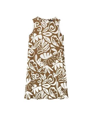 Luisa Cerano Leaf Print Shift Dress