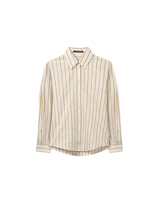 Luisa Cerano Striped Linen Blouse