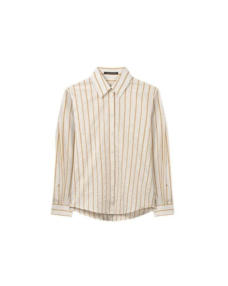 Luisa Cerano Striped Linen Blouse