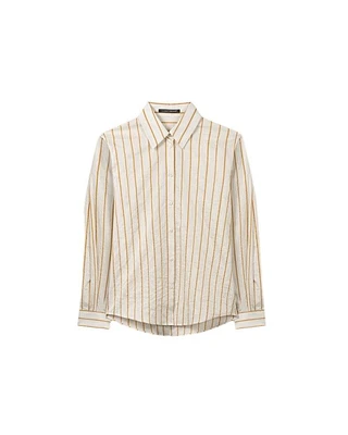 Luisa Cerano Striped Linen Blouse