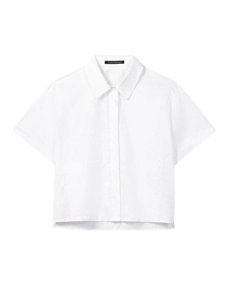 Luisa Cerano Short Shirt Blouse With Pockets