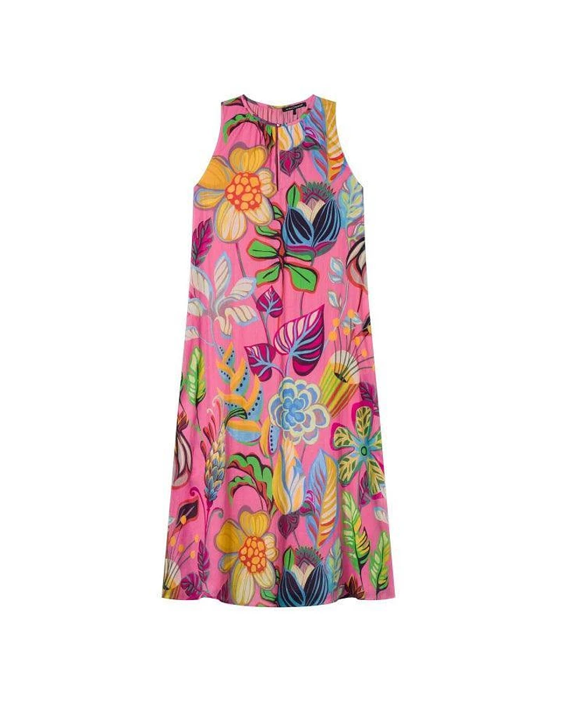 Luisa Cerano Sleevless Caribbean Print Dress