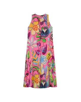 Luisa Cerano Sleevless Caribbean Print Dress