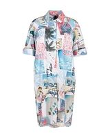 Marc Cain Postcard Print Shirt Dress